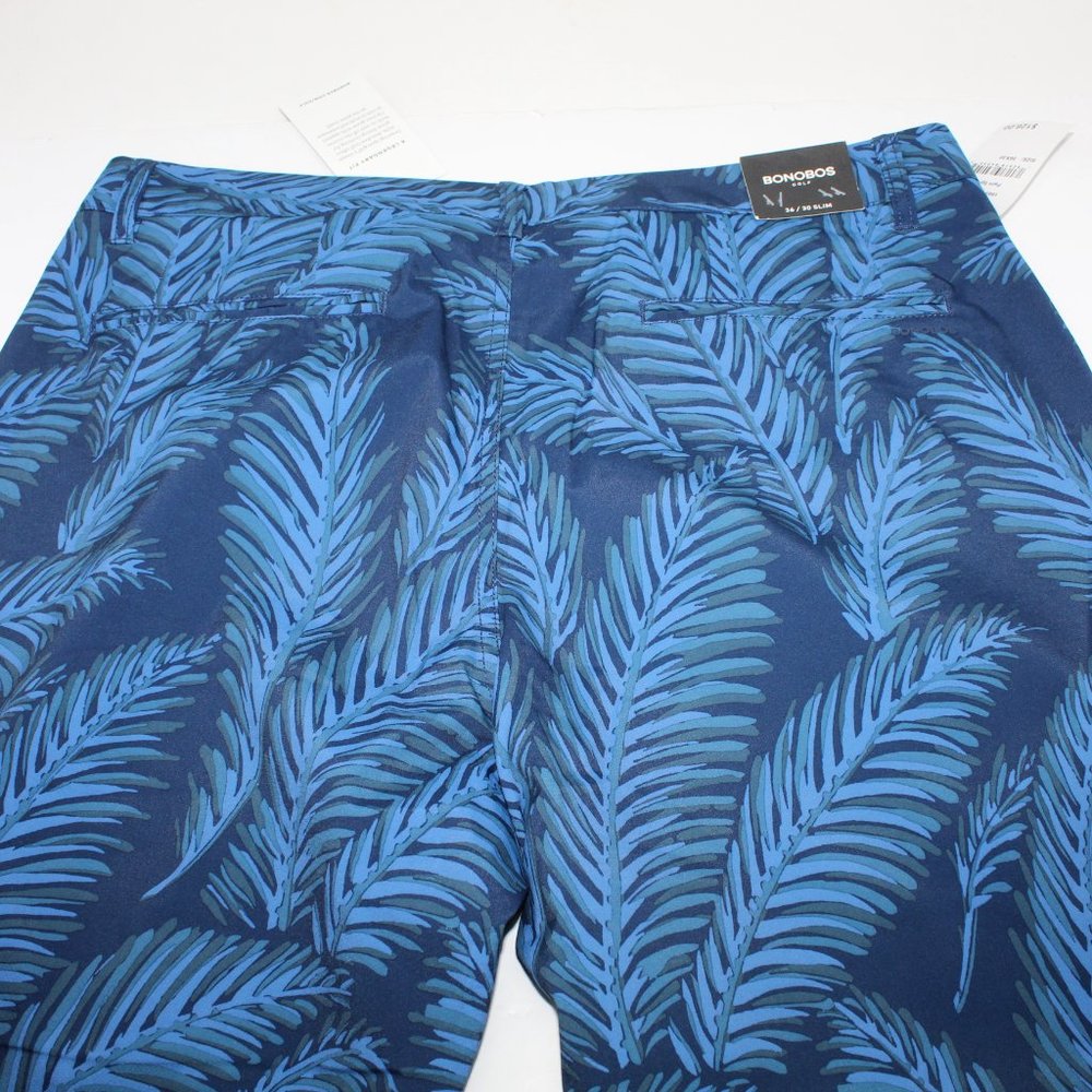 Bonobos Golf Slim Fit NWT Men's 36 x 30 Blue Flat Front Straight Leg Chino Pants - Picture 7 of 11
